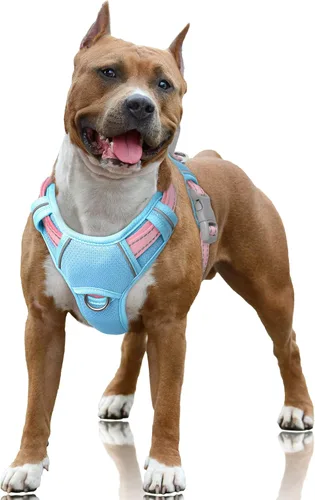 Miniatura 53 de BARKBAY Arnés para Perro Sin Tirones Talla Grande Arnés Reflectante para Perro con Clip Frontal y Asa de Control Fácil para Caminar Entrenar Correr