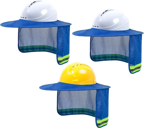 Miniatura 15 de TCCFCCT Parasol para sombrero duro, escudo de cuello de ala completa, 2 paquetes, casco duro no incluido
