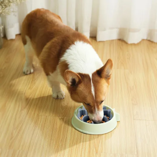 Miniatura 2 de Cuencos para perros de alimentación lenta, rompecabezas antiasfixia de silicona suave, alimentador lento, antideslizante para comer lentamente, Gris