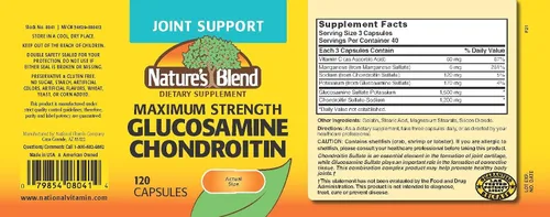 Miniatura 2 de Glucosamina Condroitina Máxima Fuerza 120 Cápsulas por Nature's Blend