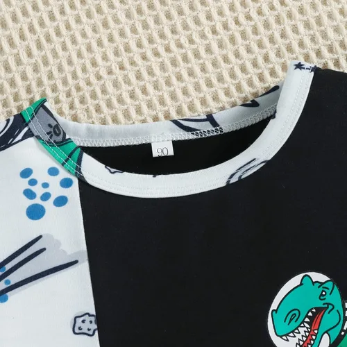 Miniatura 5 de Hearyoo Conjunto de ropa de 2 piezas con estampado de dinosaurio de manga larga y pantalones para niños pequeños