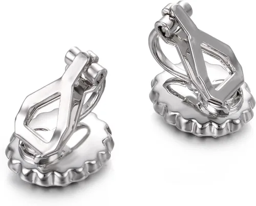 Miniatura 5 de Yoursfs Austria - Aretes de clip de cristal para mujer, chapados en oro de 18 quilates, joyería de moda con halo de circonita cúbica, aretes sin