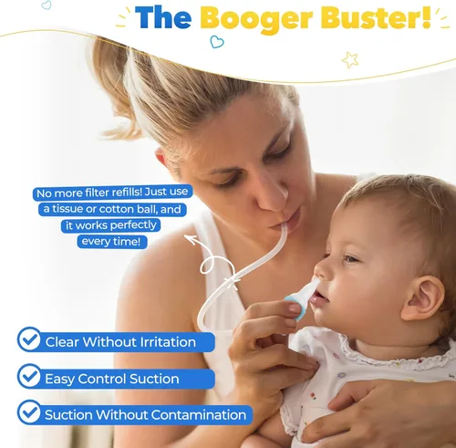 Miniatura 2 de Mejor aspirador nasal para bebés para el alivio de la congestión nasal, aspirador de moco y mucosa para las madres inteligentes, caja de almacenaje