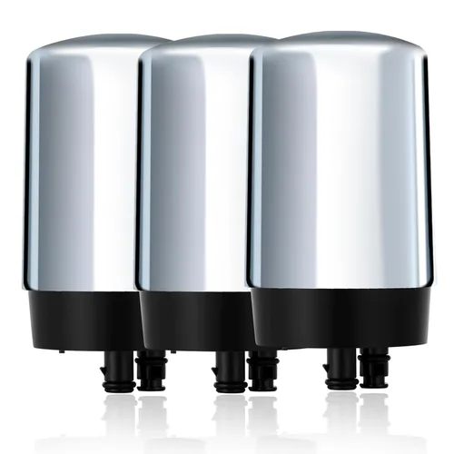 Reemplazo del filtro de agua – Compatible con filtros Brita Faucet – Paquete de 3 – Se adapta a todos los filtros de agua Brita Tap LTF-003S