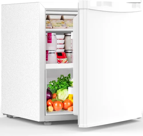 Electactic Mini refrigerador de 1.6 pies cúbicos con congelador, refrigerador compacto de una sola puerta reversible, termostato ajustable, ultra