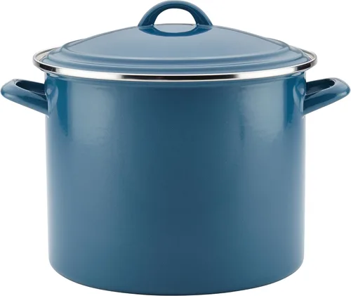 Miniatura 7 de Ayesha Curry Kitchenware Ayesha Curry - Olla esmaltada de curry en acero con tapa, 12 cuartos de galón, azúcar morena Azúcar Moreno
