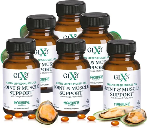 GLX3 Cápsulas de aceite de mejillón de labios verdes extra fuertes – Suplemento cómodo para las articulaciones de larga duración – Apoyo para