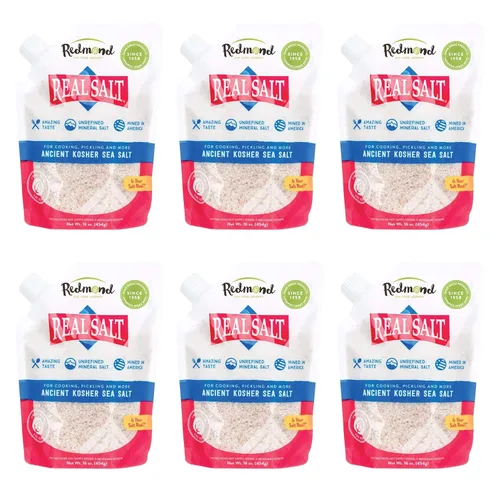 Miniatura 11 de Redmond Real Sea Salt - Natural sin refinar Kosher, sin gluten, bolsa de 16 onzas (paquete de 2)