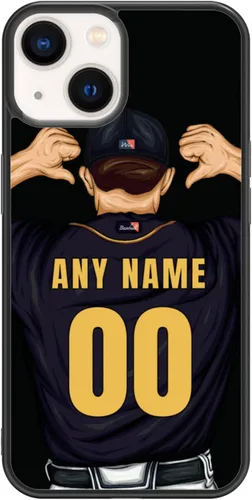 Miniatura 11 de Custome - Funda de teléfono de béisbol, diseño creativo de béisbol deportivo con número de estrella para iPhone 15, 14, 13, 12, 11 Pro Max Plus Mini