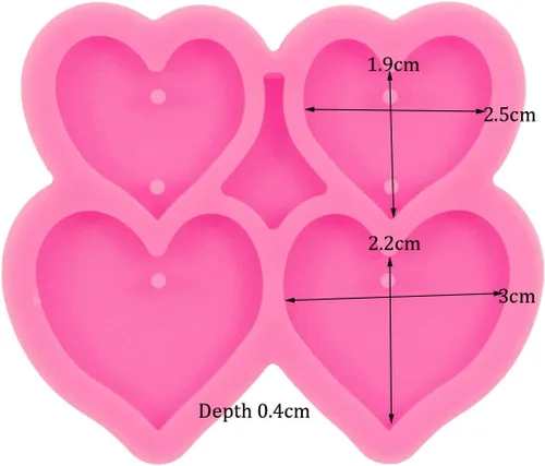 Miniatura 2 de Angel Wings Moldes de resina para pendientes, moldes de silicona para aretes de resina epoxi para hacer aretes en forma de corazón, joyería artesanal