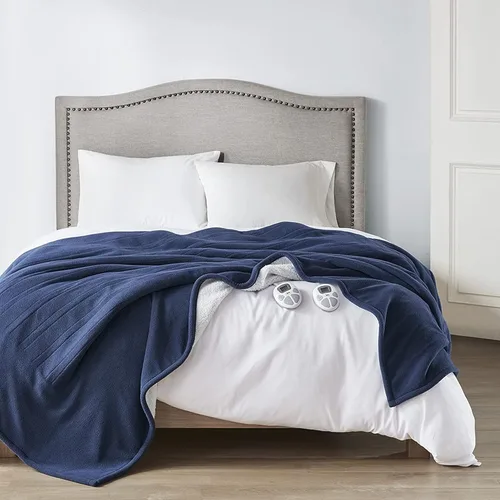 Miniatura 13 de Serta - Manta de vellón sherpa reversible, ultrasuave y tejida, manta térmica, manta eléctrica; cómoda, agradable y abriga y protege del frío