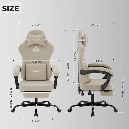 Miniatura 3 de Silla ergonómica para videojuegos, sillas para videojuegos, sillas de computadora para videojuegos, sillas de jugadores para adultos, soporte lumbar