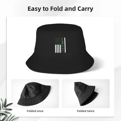 Miniatura 3 de Sombrero de pescador de verano para hombres, mujeres y adolescentes, sombrero de sol ligero y plegable Concientización sobre la depresión