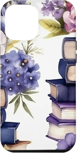 Funda para iPhone 12 Pro Max Book Lover Purple Flower