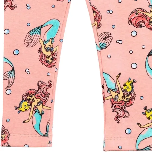 Miniatura 7 de Disney Minnie Mouse Princess Frozen Little Mermaid T-Shirt Leggings and Scrunchie 3 Piece Outfit Set Infant to Big Kid