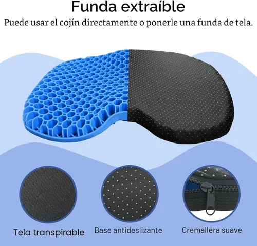 Miniatura 2 de NEW-Vi Cojín Antideslizante para Asiento de Kayak - Almohadilla de Gel Impermeable Engrosada para Bote Kayak Canoa Remo Estadio para Sentarse en Azul