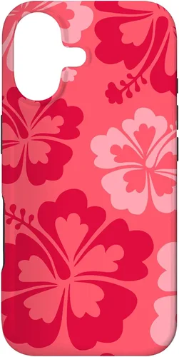 Hibiscus Flower Beach Hawaiian Exotic Floral Surf Cranberry Case for iPhone 17
