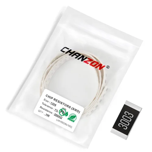 Miniatura 93 de Chanzon - 100 piezas de resistencias SMD 1206 0 Ω ohm 1/4W 0.25W ±1% de tolerancia, película gruesa, resistencias de chip SMT con certificado Rohs