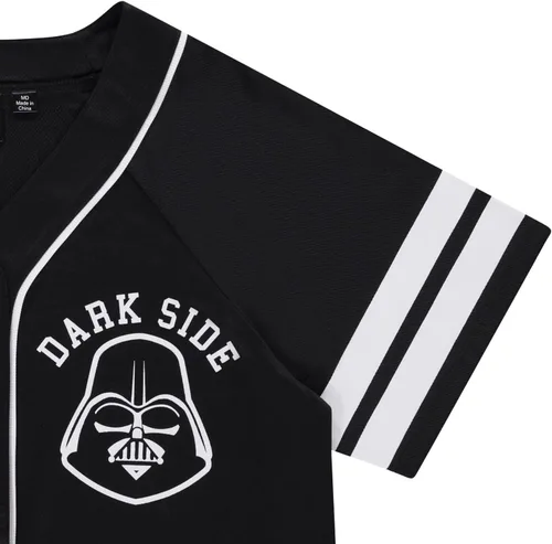 Miniatura 4 de STAR WARS Camiseta de béisbol para mujer, Darth Vader, Luke Skywalker y Baby Yoda malla con botones
