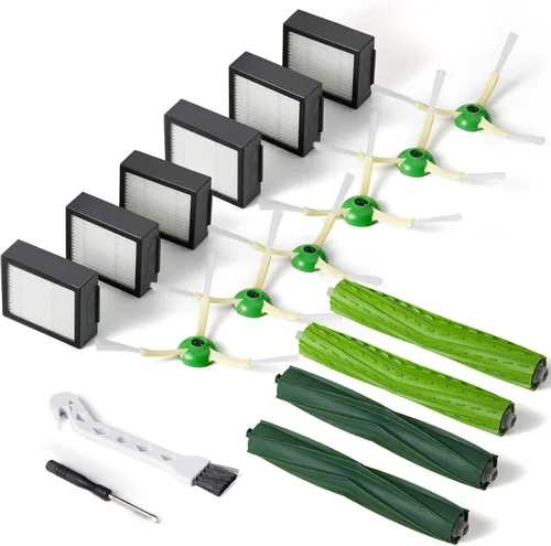Piezas de repuesto y accesorios para i-Robot E, I y J Series, Combo i5, J5 Series Robot Aspirador, 2 Cepillos de Goma Duales Multi-Surface y 6