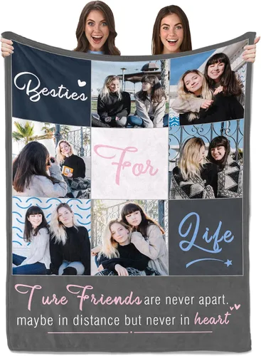 Miniatura 8 de Envío al día siguiente, regalos de cumpleaños para mejores amigas, manta personalizada con fotos, regalos de manta para mejores amigas y BFF, regalo