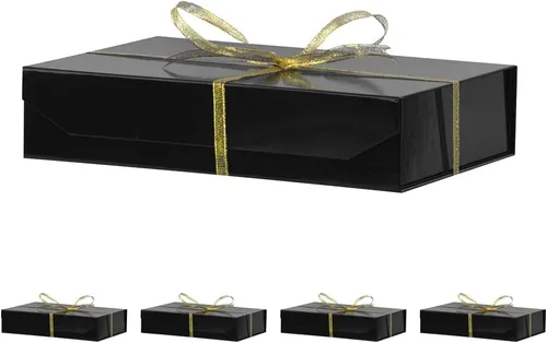 Miniatura 62 de 5 cajas de regalo rosa con cinta de 9.5 x 7 x 4 pulgadas, caja de regalo resistente con tapa para embalaje de regalo, cajas de almacenamiento