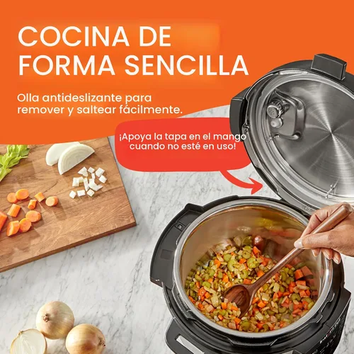 Miniatura 5 de Instant Pot 6QT RIO - Cocina múltiple 7 en 1, olla a presión, cocción lenta, salteado, vapor, arrocera, yogur y calentador, negro, 6 cuartos de galón