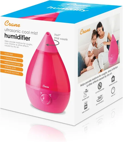 Miniatura 8 de Crane - Humidificadores ultrasónicos para dormitorio y oficina, humidificador de vapor frío de 1 galón para habitación grande y hogar, filtros