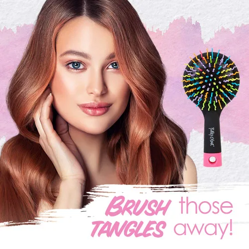 Miniatura 2 de Punky Wet Brush - Cepillo desenredante para cabello con espejo, cepillo desenredante antiencrespamiento para cabello húmedo y seco, cerdas