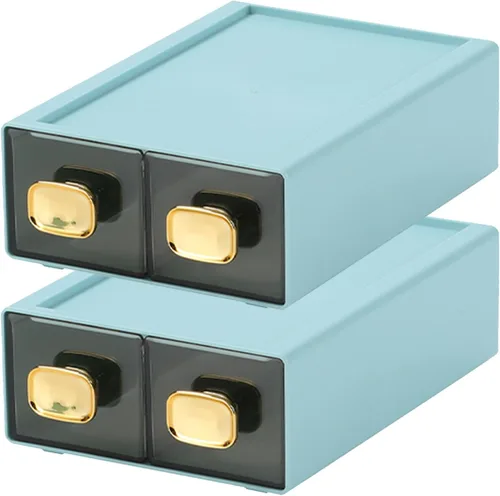 Miniatura 12 de Amplios cajones de escritorio, organizador de escritorio apilable, caja de almacenamiento de plástico para oficina, escuela y suministros para el 4