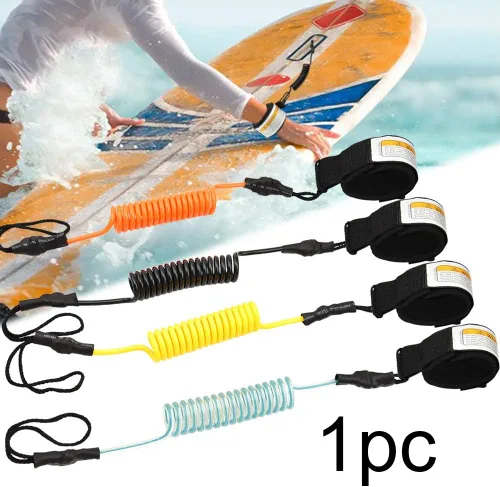 Miniatura 4 de Tookie Correa de tabla de surf, cuerda de pierna de correa de sup en espiral, cuerda recta para la pierna de la tabla de surf, correa elástica