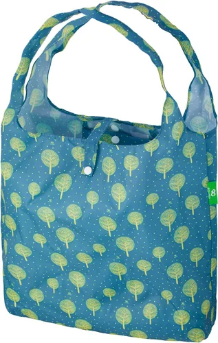 Miniatura 34 de ECO CHIC Bolsas plegables reutilizables para comestibles, bolsa de compras ligera, reciclada y reutilizable, bolsa plegable impermeable Gafas Gatos