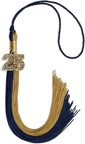 Miniatura 183 de Endea Graduation Borla de doble color con dije dorado (negro/oro brillante, 2022)
