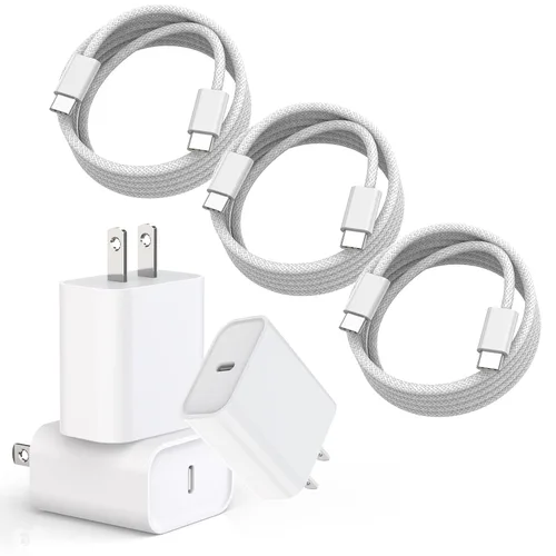 Miniatura 9 de Cargador rápido para iPhone 17/16/15, carga rápida extra larga de 10 pies, paquete de 3 bloques USB-C a USB C, cable de carga rápida para iPhone