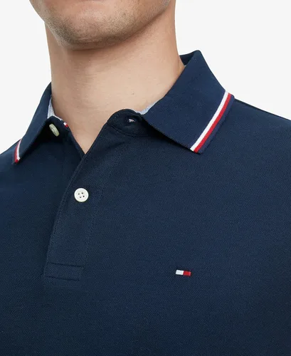 Miniatura 3 de Tommy Hilfiger Polo elástico de manga corta para hombre que absorbe la humedad con secado rápido + protección UV