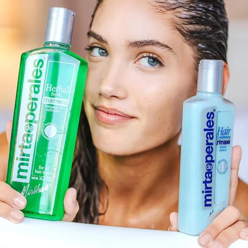 Miniatura 2 de Mirta de Perales Champú de Hierbas para Cabello Normal a Grasa Complejo Hexaplant y proteína de trigo, equilibra el cuero cabelludo, añade brillo