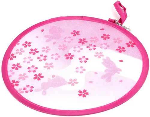 Miniatura 11 de MXY Ventilador plegable estilo japonés de verano redondo plegable de mano, hermoso patrón de decoración de festivales, boda, cumpleaños, decoración