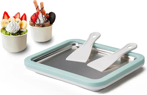 Miniatura 8 de JoyMech Máquina para hacer helados instantáneos, ideal para hacer helados suaves para servir helados, sorbete de yogur congelado, helado enrollado