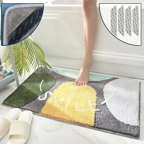 Miniatura 15 de Alfombras de baño de lujo, de 0.78 pulgadas de grosor, extra suaves, absorbentes, no se desprende, se lavan a máquina, alfombra de felpa lanuda Aa001