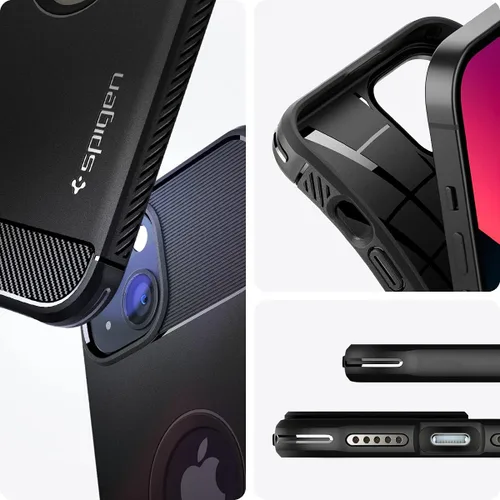 Miniatura 7 de Spigen Rugged Armor - Funda diseñada para iPhone 13 (2021), color negro mate