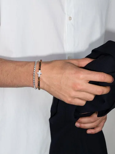 Miniatura 3 de GAVU Pulsera de cristal con cruz de joyería religiosa