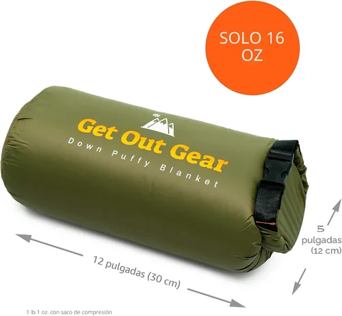 Miniatura 5 de Get Out Gear Manta de Campamento de Plumón - Esponjosa, Plegable, Ligera y Cálida Ideal para Exteriores, Viajes, Estadio, Festivales, Playa