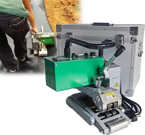 Máquina de soldadura de geomembrana HDPE automática 2100W soldador de cuña caliente, kit de herramientas de soldadura de cuña caliente, herramienta