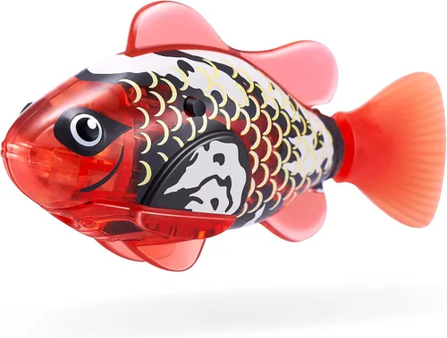 Miniatura 4 de Robo Alive Robo Fish, peces robóticos de natación (Azul + Rojo) de ZURU, activados por agua, cambian de color, vienen con baterías, Exclusivo