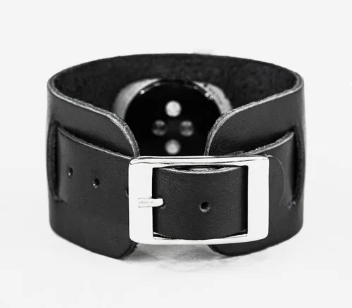 Miniatura 7 de Correa ancha de cuero compatible con Apple Watch de 1.496 in 1.575 in 1.614 in 1.654 in 1.732 in 1.772 in 1.811 in 1.929 in, hecho a mano UA 1240