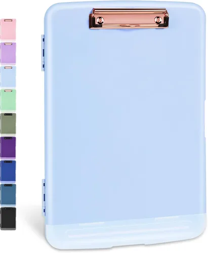 Miniatura 16 de Sooez Portapapeles con almacenamiento, tableros de clip de alta capacidad de 8.5 x 11 pulgadas con almacenamiento, carpeta de portapapeles