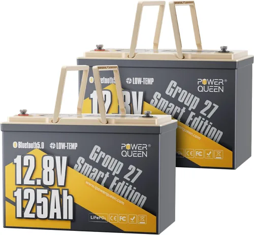 Miniatura 22 de Power Queen Batería Lifepo4 de 12V 100ah de litio, batería de ciclo profundo del grupo 31 con 1280Wh de energía, hasta 15000 ciclos y vida útil