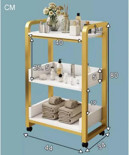 Miniatura 8 de GZHERVICES Gabinete de almacenamiento para estaciones de peluquería con ruedas, soporte multiusos para carrito de salón de belleza