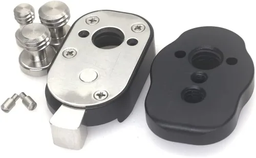 Miniatura 6 de Mini sistema de placa de liberación rápida con tornillos 3/8 M3 para monitores de cámara, brazos, accesorios, micrófonos, luces clave (negro)