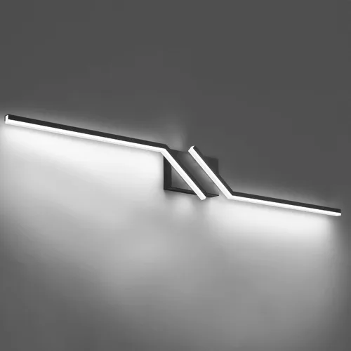 Miniatura 48 de Luz de tocador de baño negra de 32 pulgadas, LED moderna, 3CCT, regulable, 24 W, luminarias de baño sobre espejo 3000 K/4500 K/6000 K, 3